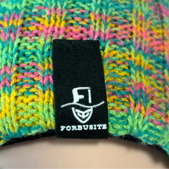 Forbusite Slouch Hood multicolored ribbed beanie toboggan lined sock hat… - Picture 4 of 12